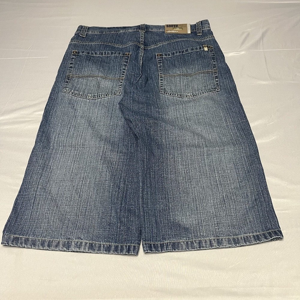 VTG Southpole Shorts Mens 36 Blue Baggy Wideleg Skater Jorts Y2K Beige Tab